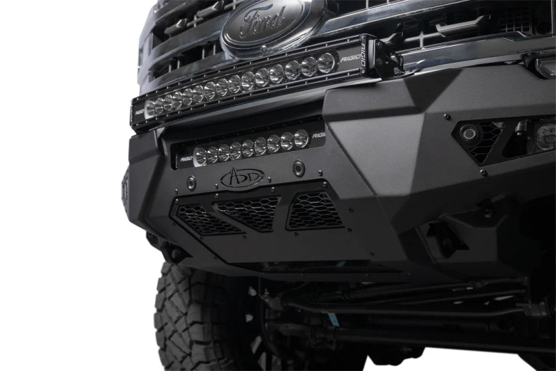 Addictive Desert Designs 2023+ Ford Super Duty HoneyBadger Front Bumper w/ Top Hoop - Image 4