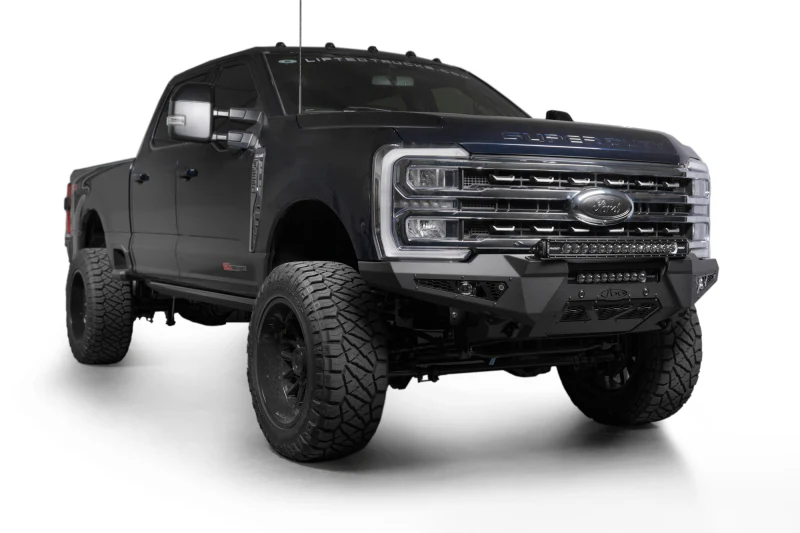 Addictive Desert Designs 2023+ Ford Super Duty HoneyBadger Front Bumper w/ Top Hoop - Image 5