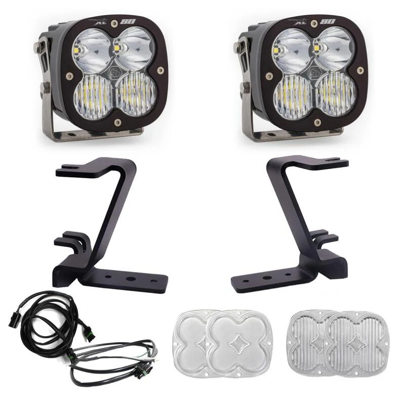 Baja Designs 2023+ Ford F250/F350 Super Duty XL80 Drive/Combo A-Pillar Kit - White