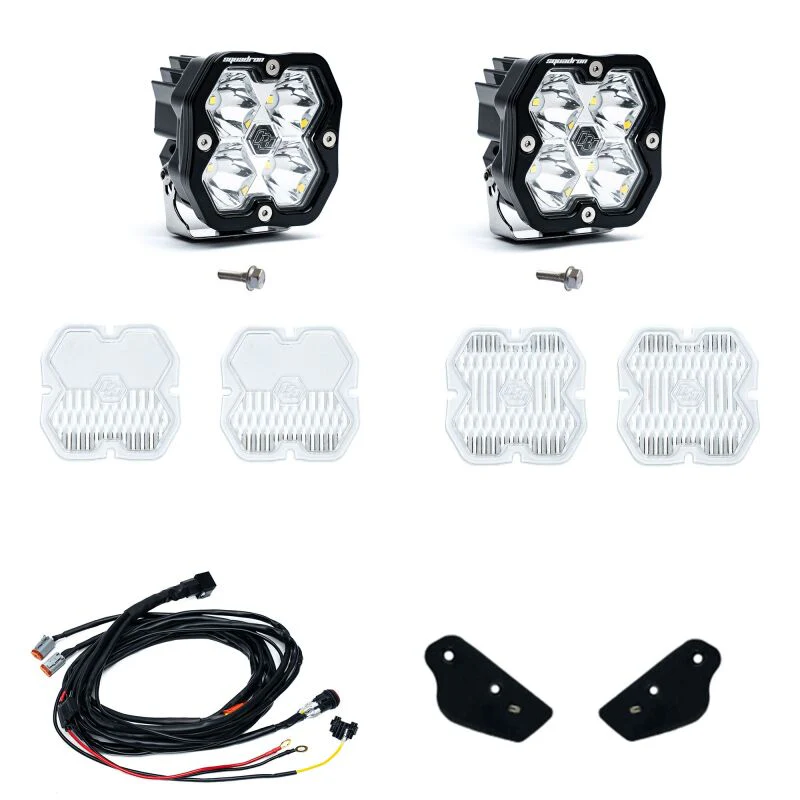 Baja Designs 21-25 Ford Bronco (22-25 Raptor) Squadron Sport 2.0 A-Pillar Kit Tgl (Spot) - Clear