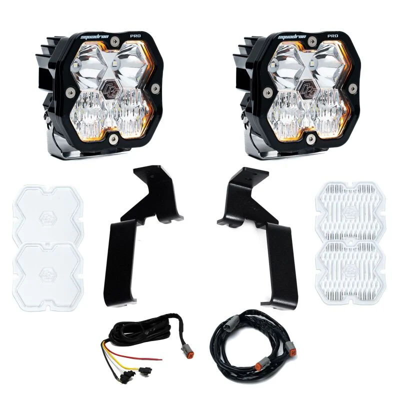 Baja Designs 21-25 Ford Raptor Squadron Pro 2.0 A-Pillar Kit (Driving/Combo) - Clear