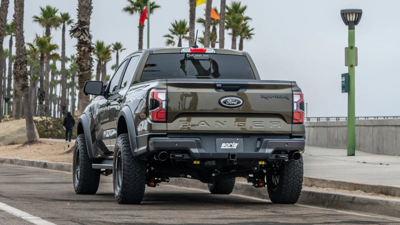 Borla 24-25 Ford Ranger Raptor 2.75in Tailpipe Kit 4in Tip - Brawler Ceramic Black - Image 3
