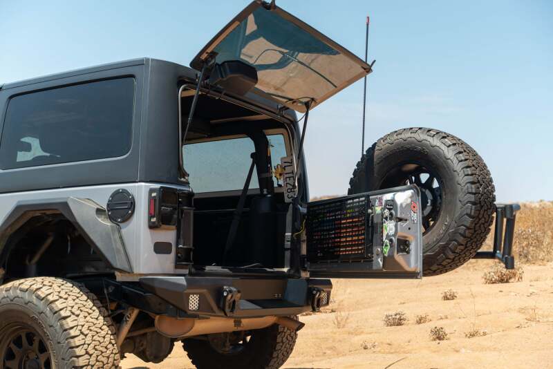 DV8 07-18 Jeep Wrangler JK Body Mounted Tire Carrier - Image 3