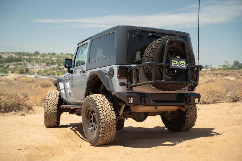 DV8 07-18 Jeep Wrangler JK Body Mounted Tire Carrier - Image 4