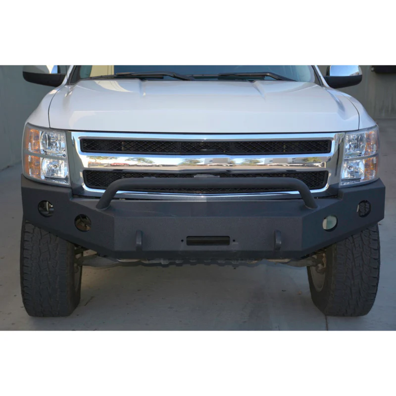 DV8 Offroad 07-13 Chevrolet Silverado 1500 Front Bumper - Black Powdercoat - Image 3