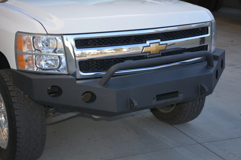 DV8 Offroad 07-13 Chevrolet Silverado 1500 Front Bumper - Black Powdercoat - Image 4