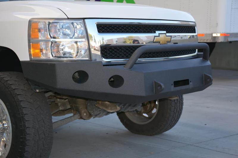 DV8 Offroad 07-13 Chevrolet Silverado 1500 Front Bumper - Black Powdercoat - Image 7