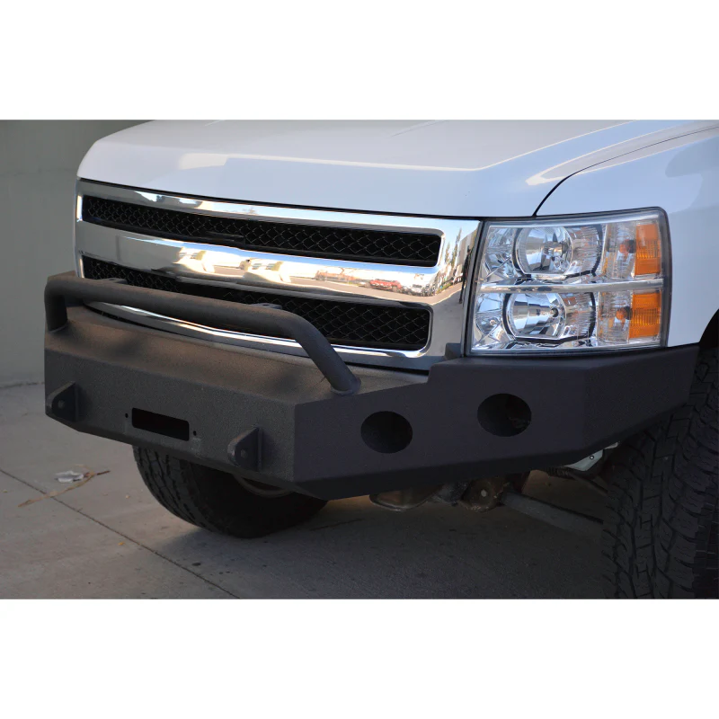 DV8 Offroad 07-13 Chevrolet Silverado 1500 Front Bumper - Black Powdercoat - Image 8