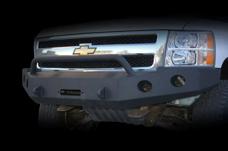 DV8 Offroad 07-13 Chevrolet Silverado 1500 Front Bumper - Black Powdercoat - Image 9