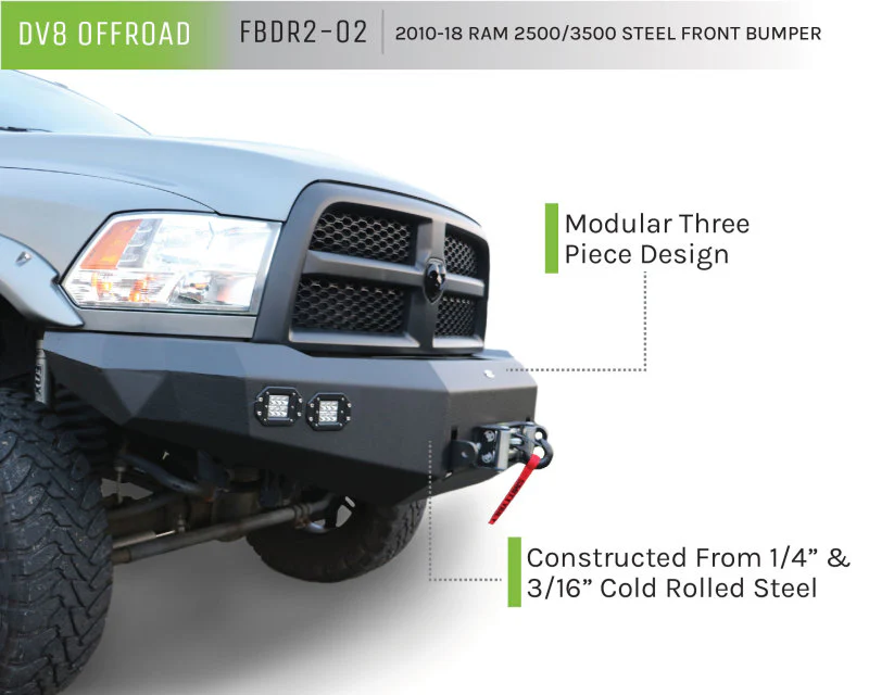 DV8 Offroad 10-14 Dodge Ram 2500/3500 Front Bumper - Image 18
