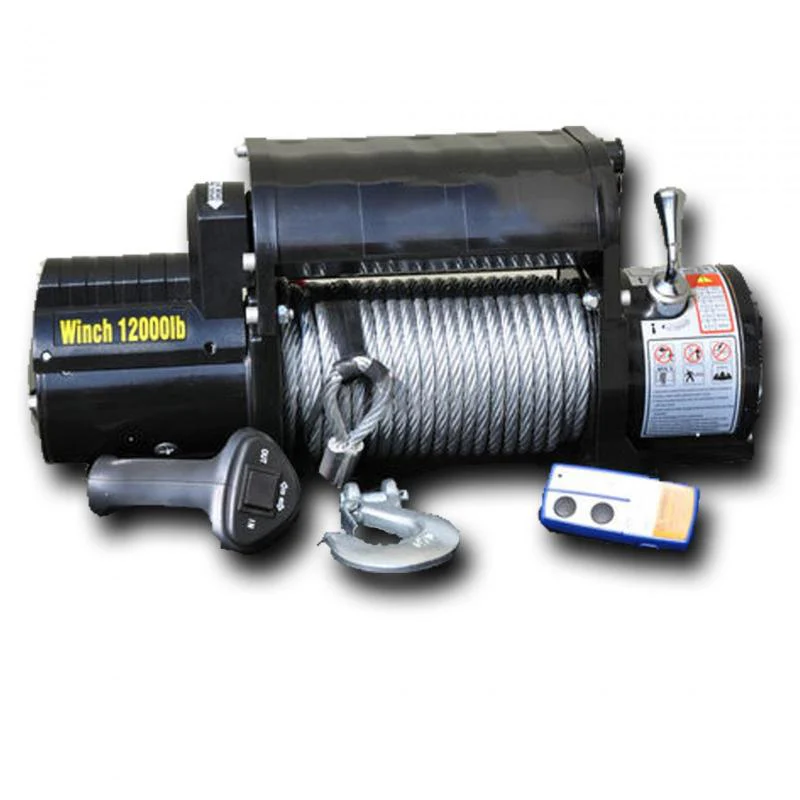 DV8 Offroad 12000 LB Winch w/ Steel Cable & Wireless Remote - Black - Image 3