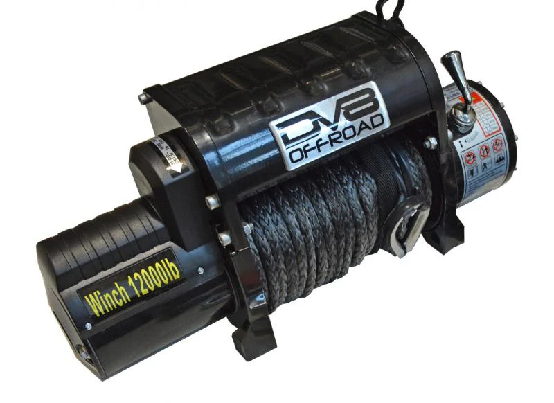 DV8 Offroad 12000 LB Winch w/ Synthetic Line & Wireless Remote - Black - Image 5