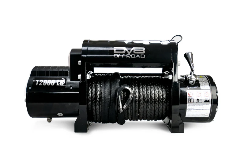DV8 Offroad 12000 LB Winch w/ Synthetic Line & Wireless Remote - Black - Image 6