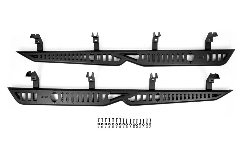 DV8 Offroad 19-24 GMC Sierra 1500 Crew Cab OE Plus Side Steps - Black Steel - Image 5