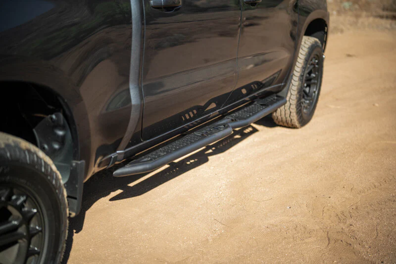 DV8 Offroad 19-24 GMC Sierra 1500 Crew Cab OE Plus Side Steps - Black Steel - Image 8