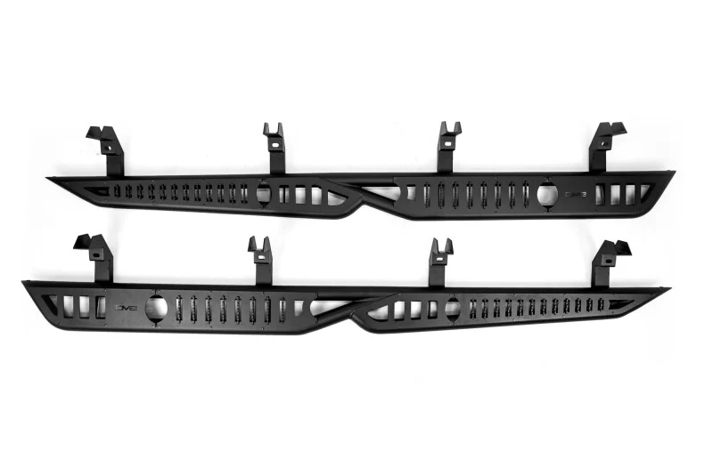 DV8 Offroad 19-24 GMC Sierra 1500 Crew Cab OE Plus Side Steps - Black Steel - Image 9