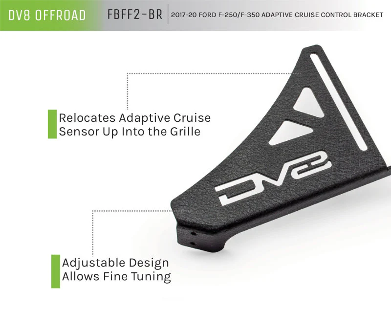 DV8 Offroad 2017+ Ford F/250/350 Adaptive Cruise Control Relocation Bracket - Image 4