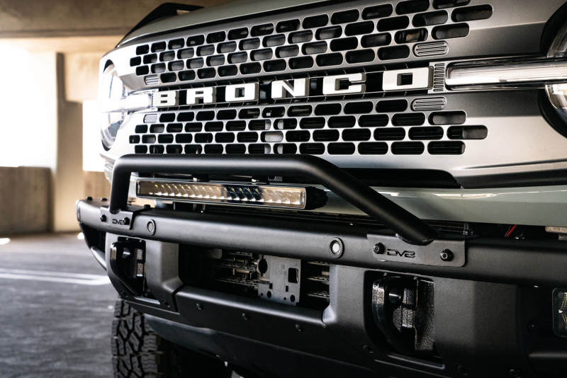 DV8 Offroad 2021-2022 Ford Bronco (Not For Factory Plastic Bumper) Factory Bumper Bull Bar - Black - Image 3