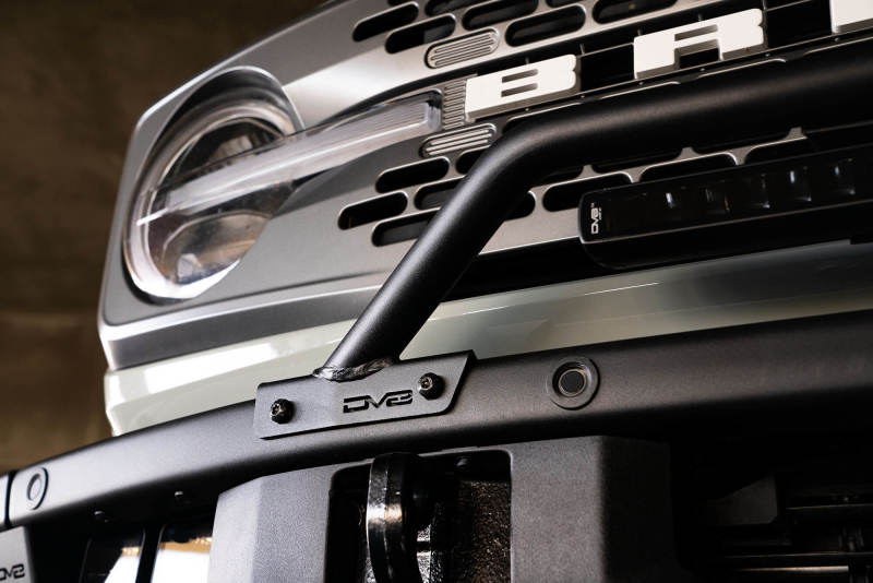 DV8 Offroad 2021-2022 Ford Bronco (Not For Factory Plastic Bumper) Factory Bumper Bull Bar - Black - Image 4