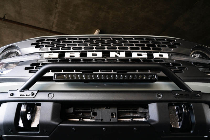 DV8 Offroad 2021-2022 Ford Bronco (Not For Factory Plastic Bumper) Factory Bumper Bull Bar - Black - Image 8