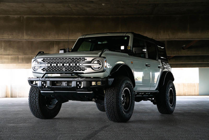 DV8 Offroad 2021-2022 Ford Bronco (Not For Factory Plastic Bumper) Factory Bumper Bull Bar - Black - Image 9