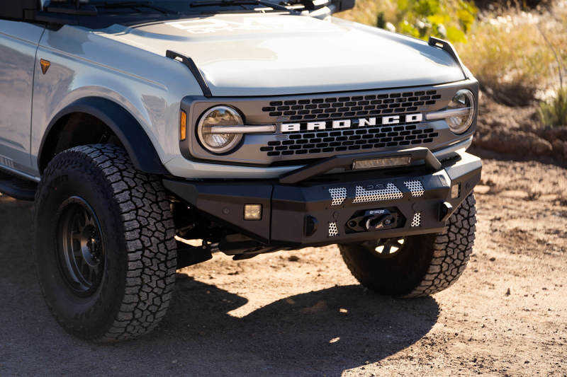 DV8 Offroad 2021+ Ford Bronco Front Bumper Winch Capable w/ Optional Bull Bar/Aux Light Opening - Image 15