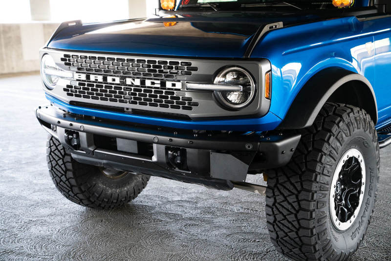 DV8 Offroad 21-22 Ford Bronco Factory Front Bumper License Relocation Bracket - Side - Image 13
