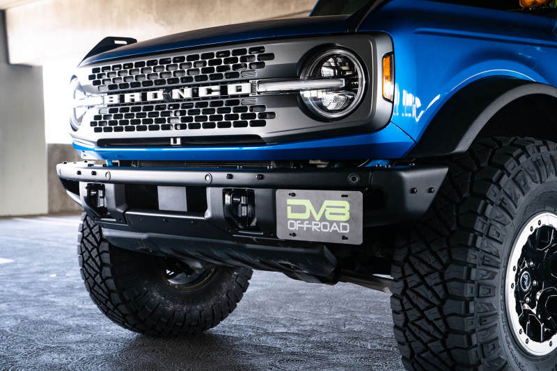 DV8 Offroad 21-22 Ford Bronco Factory Front Bumper License Relocation Bracket - Side - Image 14