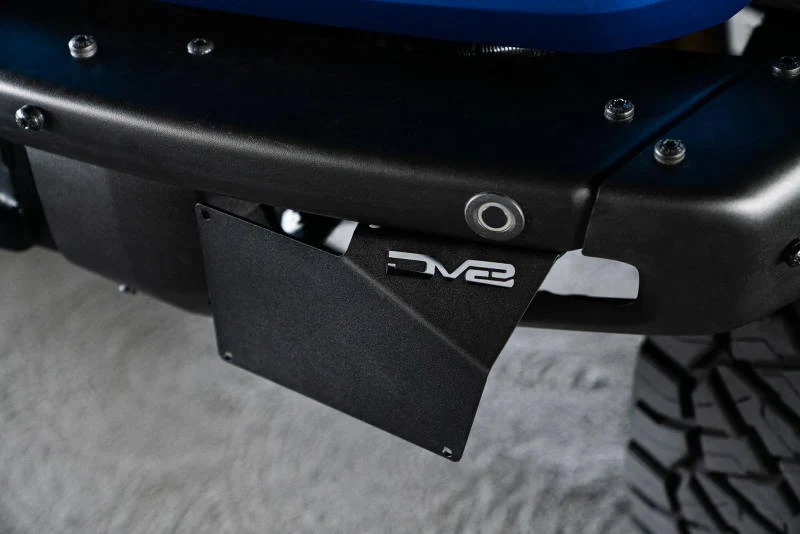 DV8 Offroad 21-22 Ford Bronco Factory Front Bumper License Relocation Bracket - Side - Image 4