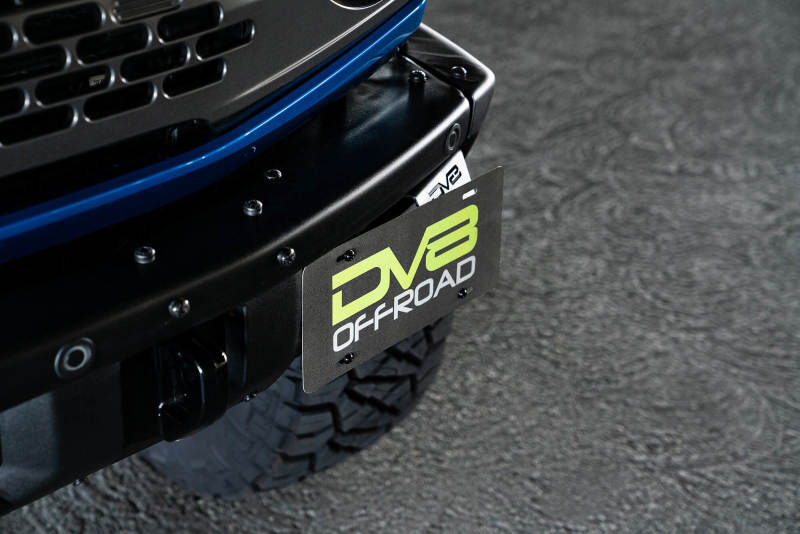DV8 Offroad 21-22 Ford Bronco Factory Front Bumper License Relocation Bracket - Side - Image 5