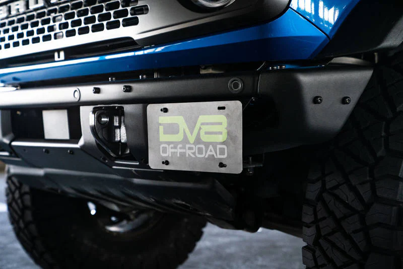 DV8 Offroad 21-22 Ford Bronco Factory Front Bumper License Relocation Bracket - Side - Image 7