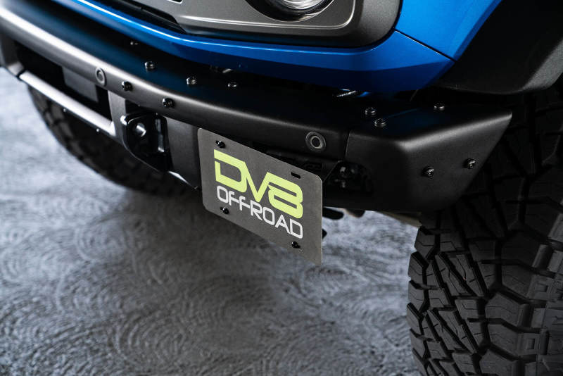 DV8 Offroad 21-22 Ford Bronco Factory Front Bumper License Relocation Bracket - Side - Image 9