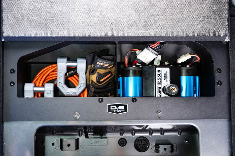 DV8 Offroad 21-23 Ford Bronco (Exc. Bronco Raptor) Air Compressor Mount & Storage Box - Image 16