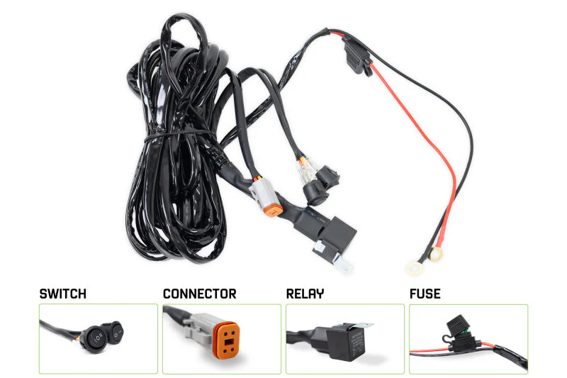 DV8 Offroad 40 AMP DT 4-Pin Halo Light Harness - Image 3