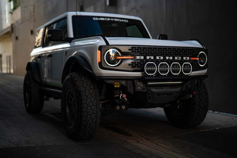 DV8 Offroad 7in Halo Elite Round Light w/ Accent Halo - White/Amber - Image 5