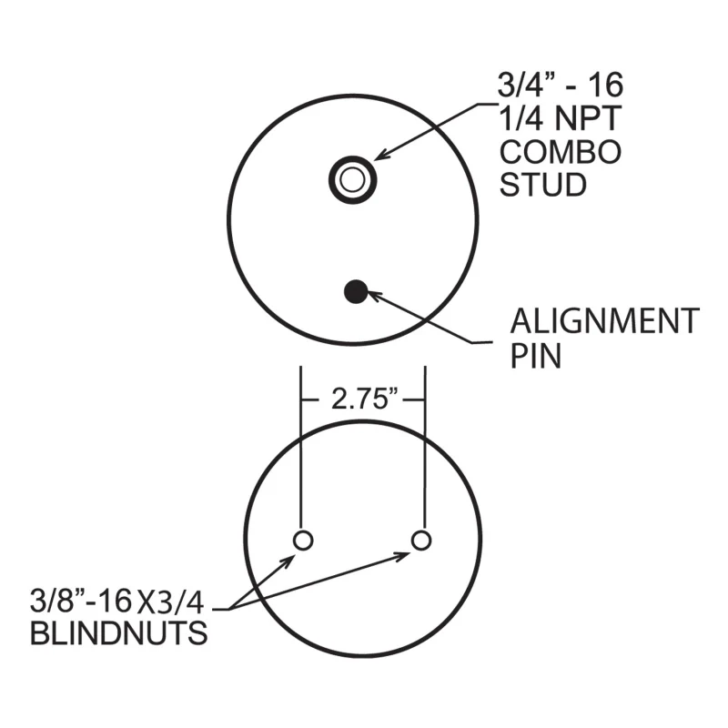 Firestone Ride-Rite Replacement Air Spring 26C 3/4CFOFF 2BN (W217607701) - Image 3