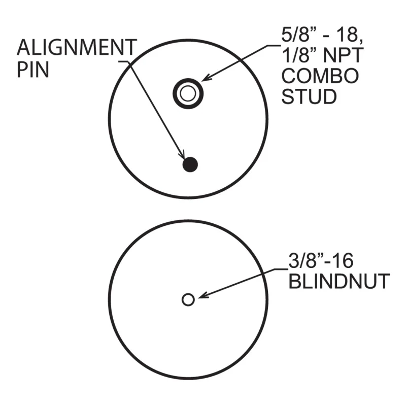 Firestone Ride-Rite Replacement Bellow 268C 5/8CF 1/2PIN BN (W217606766) - Image 5