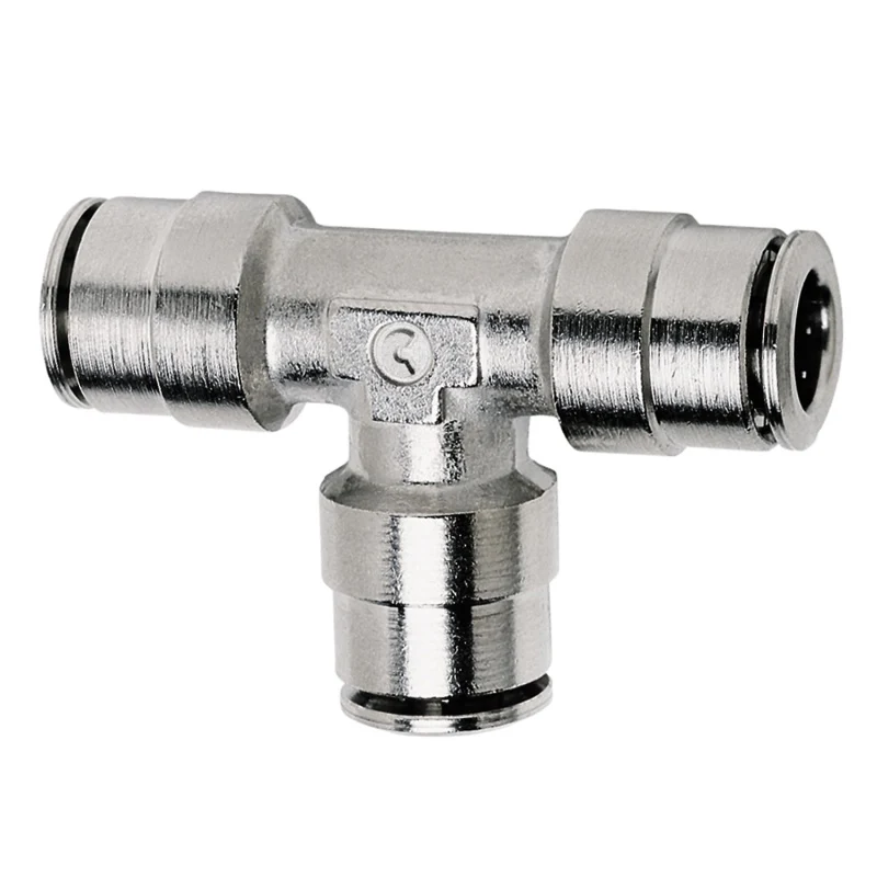 Firestone Union Tee 1/4in. Nickel Push-Lock Air Fitting - Single (WR17603461) - Image 2