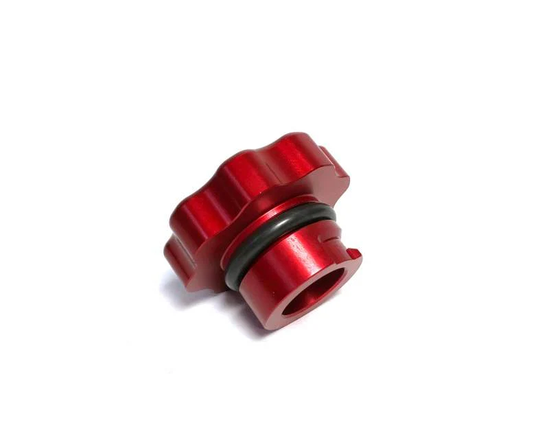 Fleece Performance 01-16 GM 2500/3500 Duramax Billet Oil Cap Cover - Red - Image 2