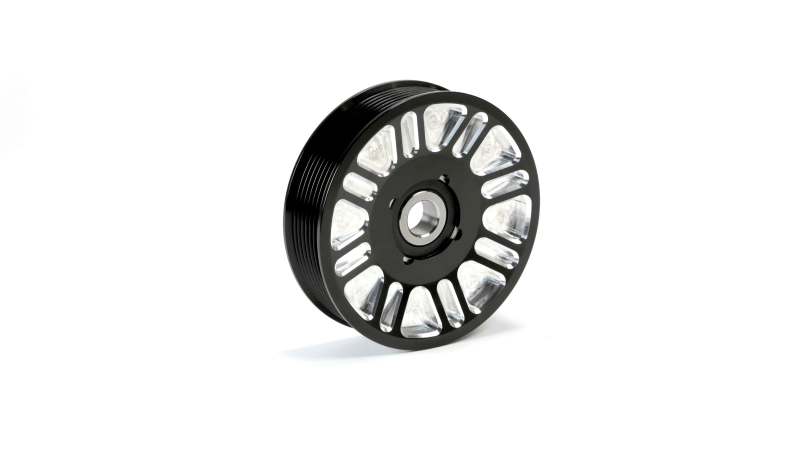 Fleece Performance 03-18 Dodge 2500/3500 Cummins Upper Fan Pulley Idler (Black Contrast) - Image 2