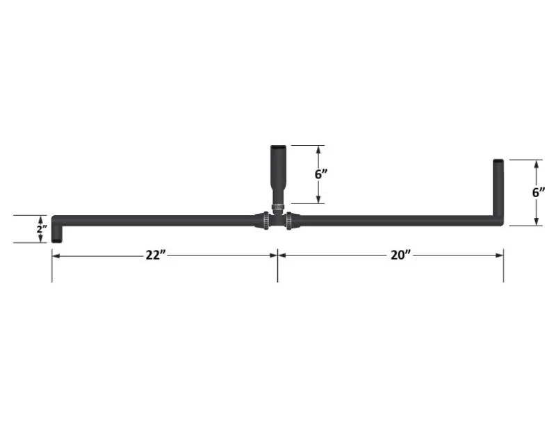 Fleece Performance Universal Pre-Formed 5/8in ID Hose w/ 90 Deg. Ends/1in ID T-Fitting - Image 3
