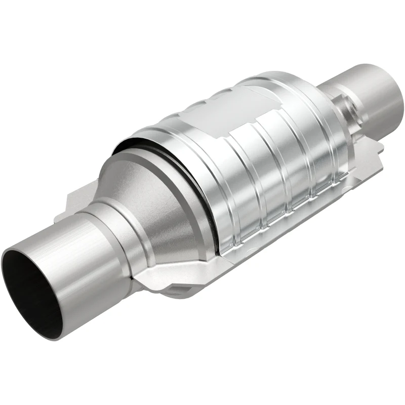 MagnaFlow Univ Cat Conv 2.5in Inlet/Outlet Ctr/Ctr Round 9in Body L x 5.125in W x 13in Overall L