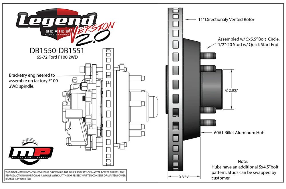 Master Power Front Disc Brake Conversion - 68-72 F100 - Image 4