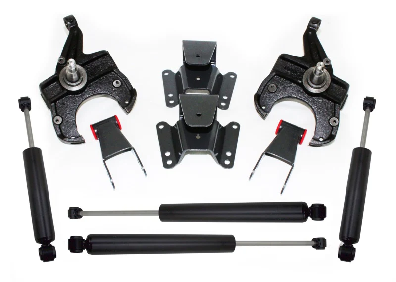 MaxTrac 73-87 Chevrolet C10 2WD 2.5in/4in Lowering Spindle Kit (1in Rotor)