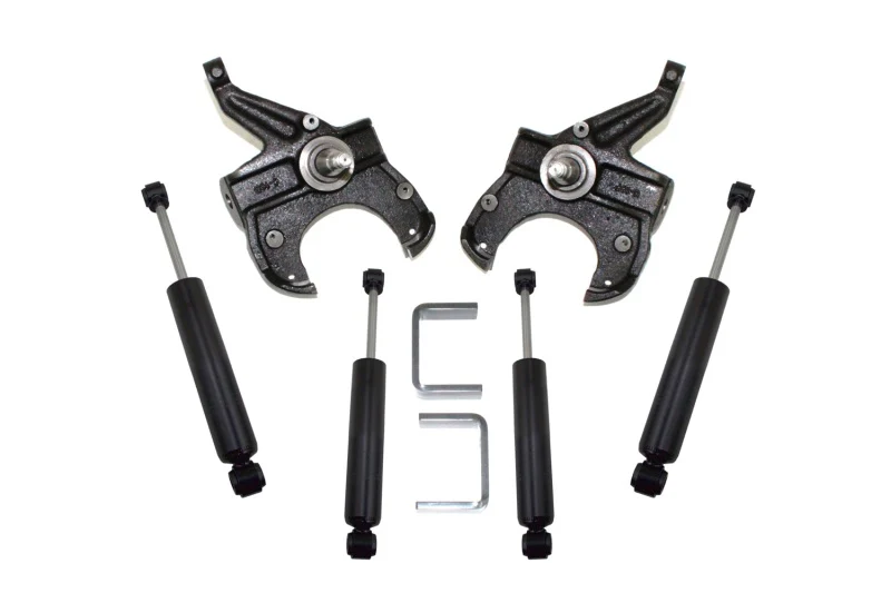 MaxTrac 73-87 Chevrolet C10 2WD 2.5in/5in Lowering Spindle Kit (1in Rotor)