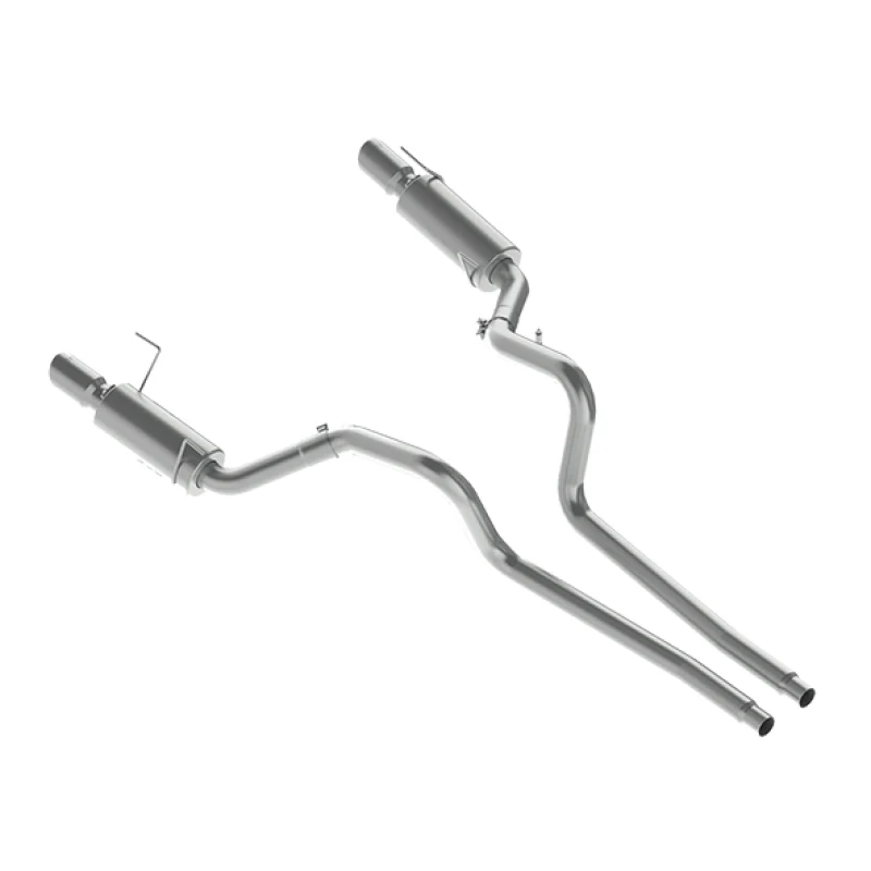 MBRP 05-09 Ford Shelby GT500 / GT Dual Split Rear Street Version 4in Tips T409 Exhaust System - Image 2
