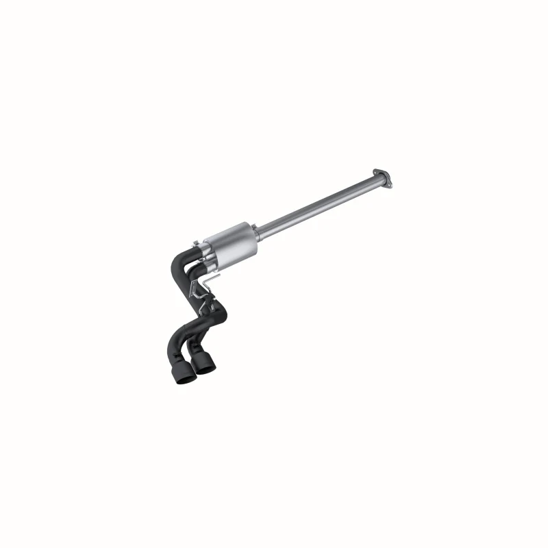 MBRP 09-14 Ford F150 Pre-Axle 4.5in OD Tips Dual Outlet 3in Black Coated Cat Back Exhaust - Image 2
