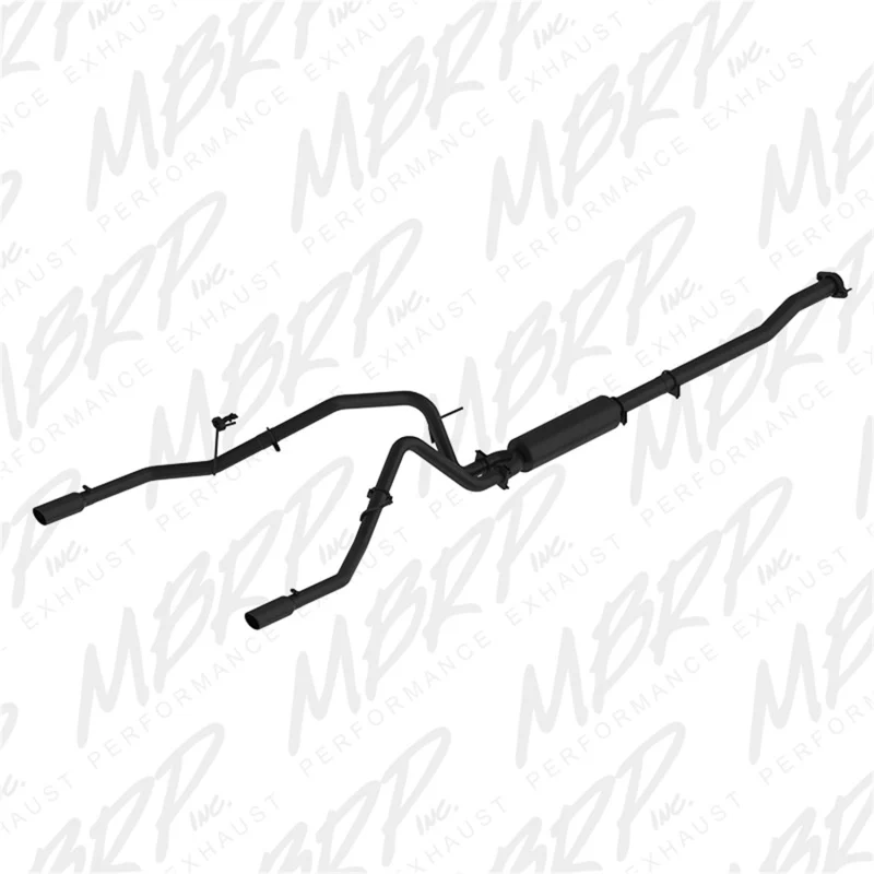 MBRP 11-14 Ford F-150 V6 Ecoboost Black Coated 2.5in Cat-Back Dual Rear Exit Exhaust System - Image 2