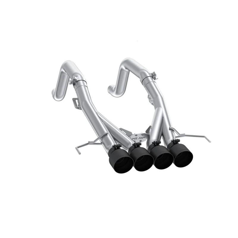 MBRP 14-19 Chevrolet Corvette 6.2L 3in Axle-Back Muffler Bypass Quad Exit Black Tips