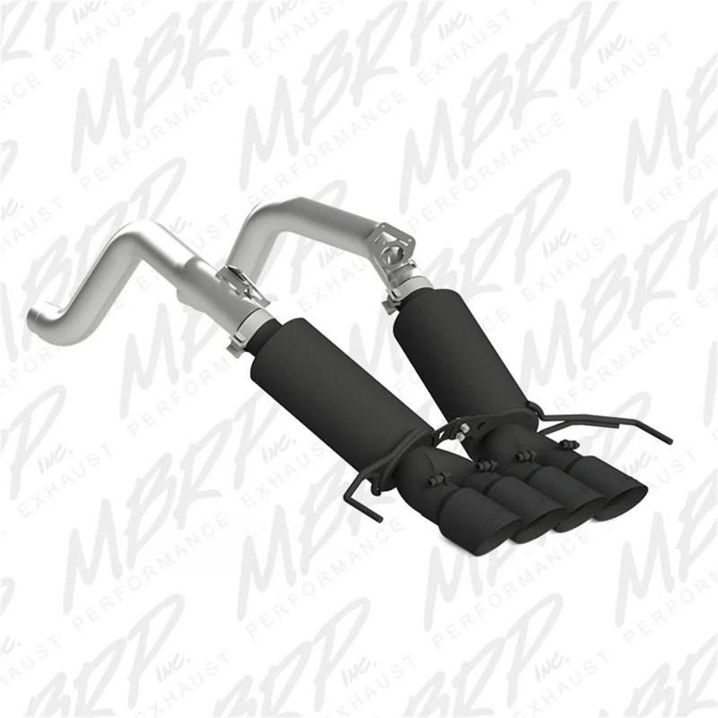 MBRP 14-19 Chevy Corvette V8 6.2L 3in Black Dual Cat Back w/ 4in Quad Dual Wall Tips - Image 2